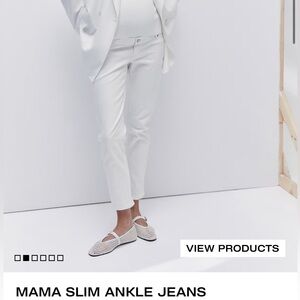 H&M MAMA Maternity denim - white (XS)